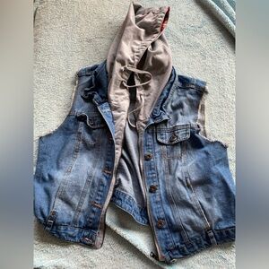 Ci sono denim collection blue Vest with hood Jean jacket size 3x